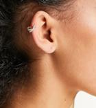 Kingsley Ryan Pave Crossed Ear Cuff In Sterling Silver Gold Plate