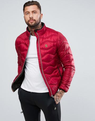 Luke Sport Ruby Padded Bomber Jacket In Cherry - Red