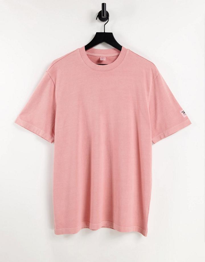 Reebok Natural Dye T-shirt In Pastel Pink