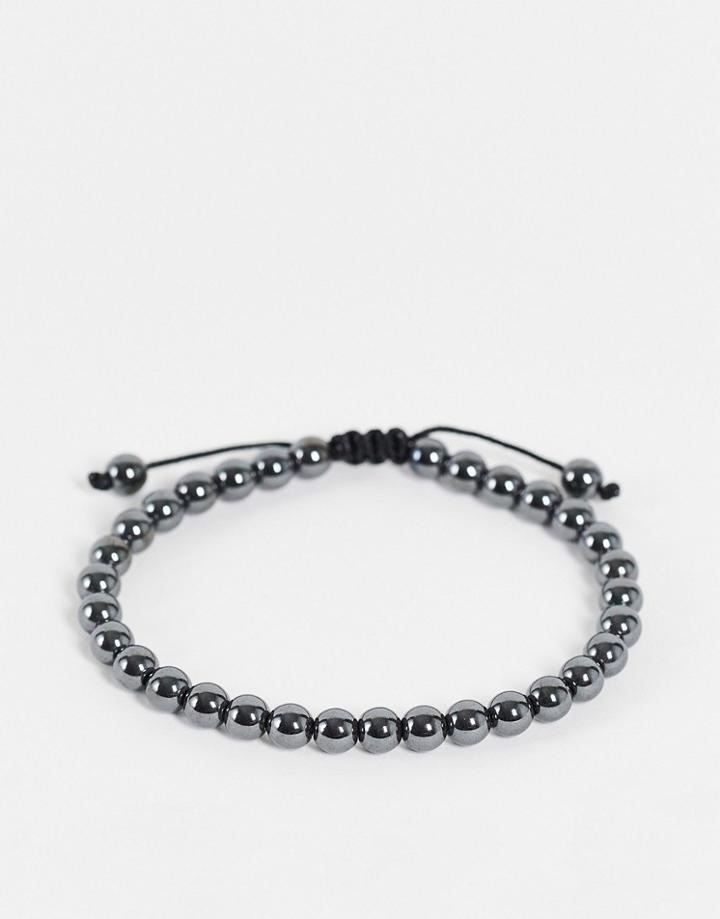 Bolongaro Trevor Metal Beaded Knot Bracelet In Silver