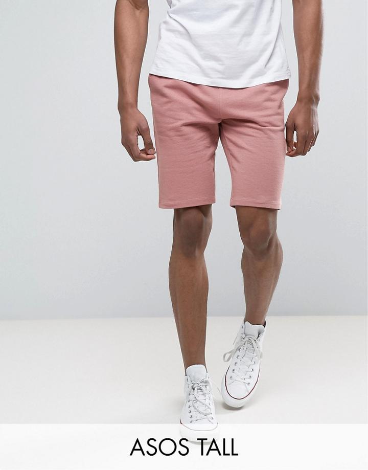 Asos Tall Jersey Skinny Short In Pink - Pink