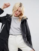 Parka London Annalise Womens Lightweight 2 In 1 Parka - Black