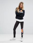 Ellesse Leggings With Leg Logo Print - Black