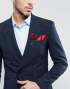 Devils Advocate Sherry Pocket Square And Pin - Red