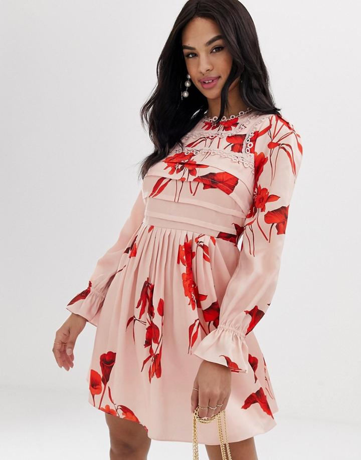 Ted Baker Malaani Fantasie Smock Dress-pink