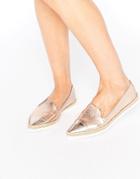 Asos Juney Pointy Espadrilles - Gold