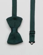 7x Knitted Bow Tie Khaki In Box - Green