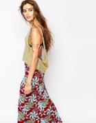 Native Rose X Native Knits Electric Avenue Tank In Metallic Knit - Gold
