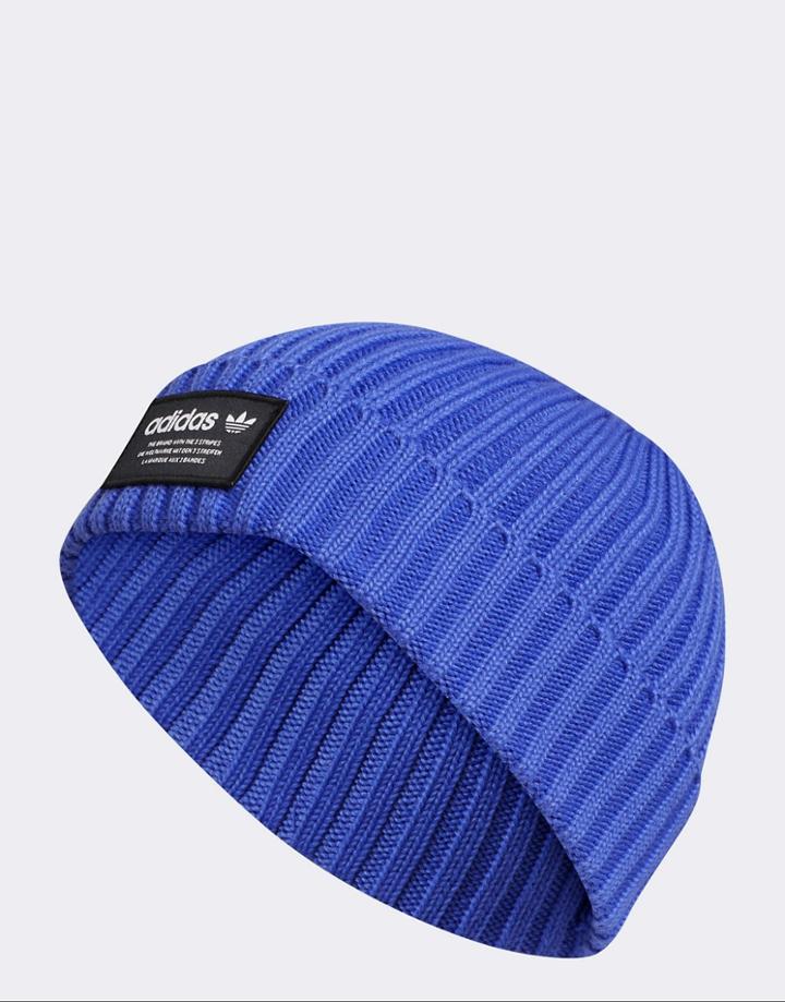 Adidas Originals Rib Cuff 2.0 Beanie In Blue-blues