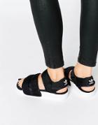 Adidas Originals Adilette Chunky Strap Sandal Flat Sandals - Black