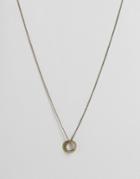 Asos Circle Multi Chain Pendant Necklace - Gold