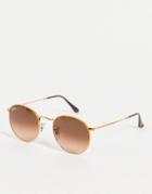 Ray-ban Unisex Round Sunglasses In Black 0rb4306
