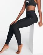 Puma Studio Yogini Luxe Mesh Insert High Waist Leggings In Black