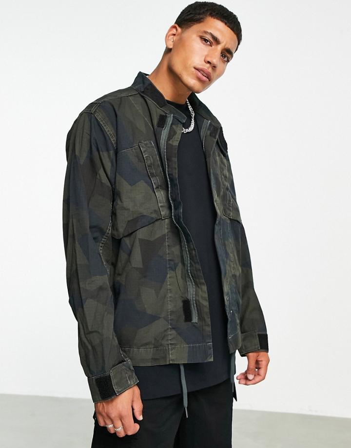 G-star Sporty Lightweight Jacket In Camo-green