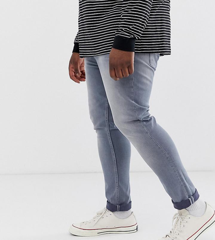 Asos Design Plus Super Skinny Jeans In Dusty Gray - Gray