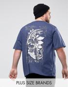 Friend Or Faux Plus Zilla Printed T-shirt - Blue