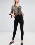 Pieces High Waisted Soft Skinny Jeans - Black