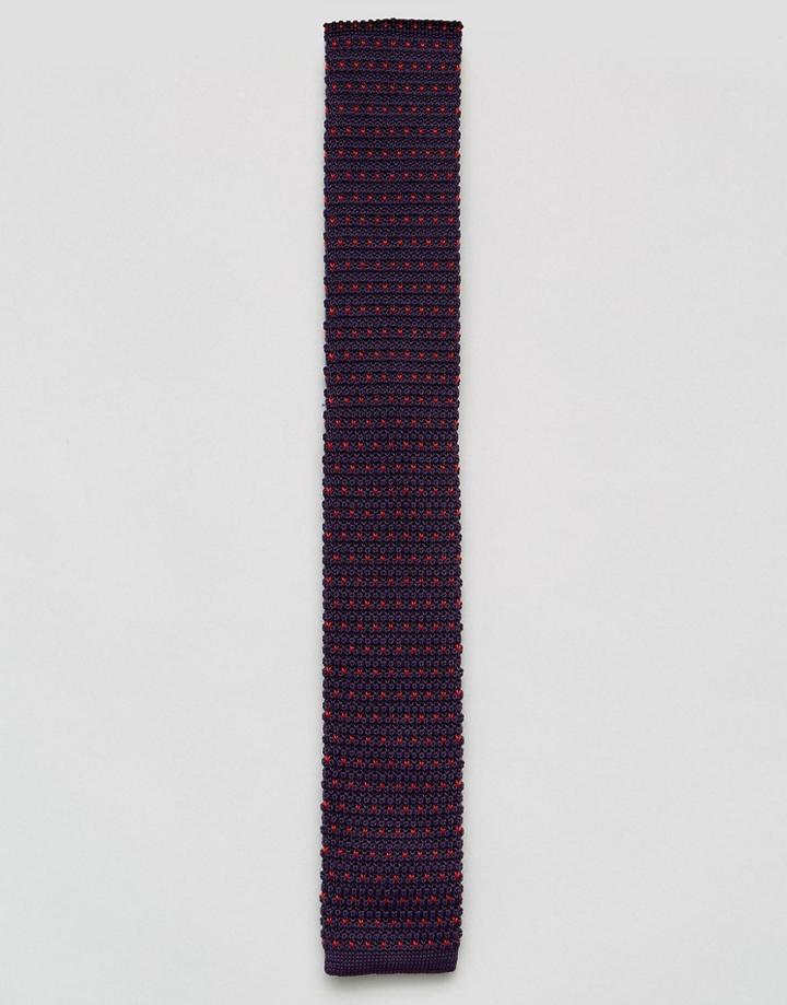 7x Knitted Ties - Purple