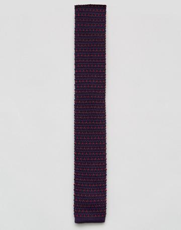 7x Knitted Ties - Purple