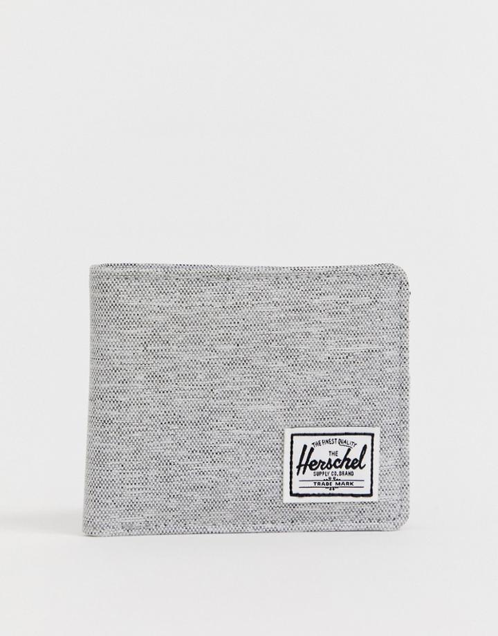 Herschel Supply Co Roy Rfid Card Wallet In Light Gray Crosshatch - Gray