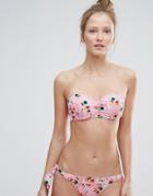 Seafolly Bandeau Floral Bikini Top - Pink