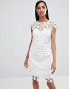 Lipsy Crochet Lace Shift Dress - White