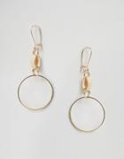 Asos Sleek Circle Link Earrings - Gold