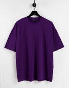 Asos Design Oversized T-shirt In Blackberry-purple