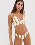 Billabong Sunstruck Bikini Top In Stripe-multi
