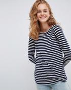 Asos Design Stripe Slouchy Long Sleeve T-shirt