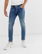 Good For Nothing Slim Jeans In Mid Wash Blue
