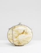 Park Lane Marble Effect Etched Hand Made Bag - Gold