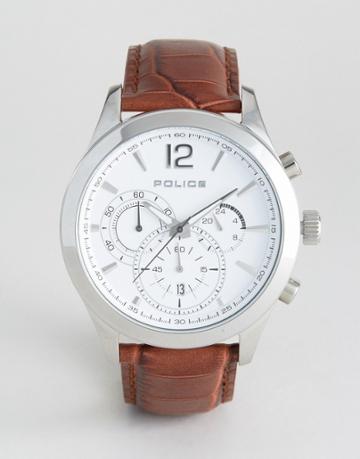 Police Ohio Chronograph Watch - Brown