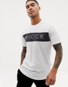 Nicce T-shirt In White With Chest Logo Panel