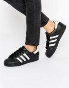 Adidas Originals Black And White Superstar Sneakers - White
