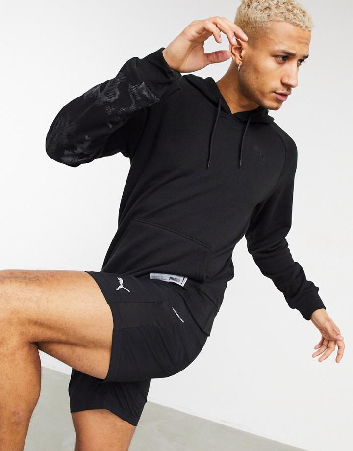 Puma Training Knit Hoodie In Black