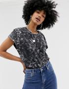 Cheap Monday Screen T-shirt In Washed Dye-black