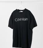 Calvin Klein Big And Tall Core Logo T-shirt In Black