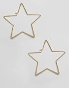 Orelia Star Shape Hoop Earrings - Gold