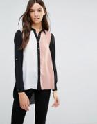 Influence Block Colored Blouse - Pink