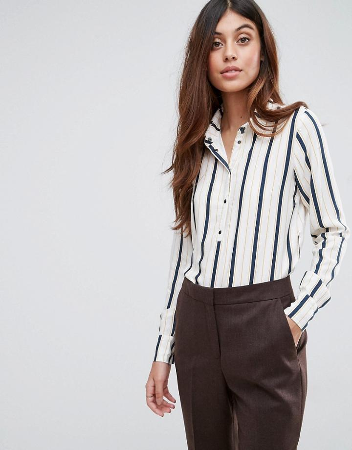 Vila Stripe Shirt - Navy