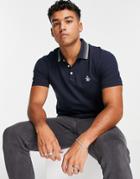 Original Penguin Knitted Polo In Navy