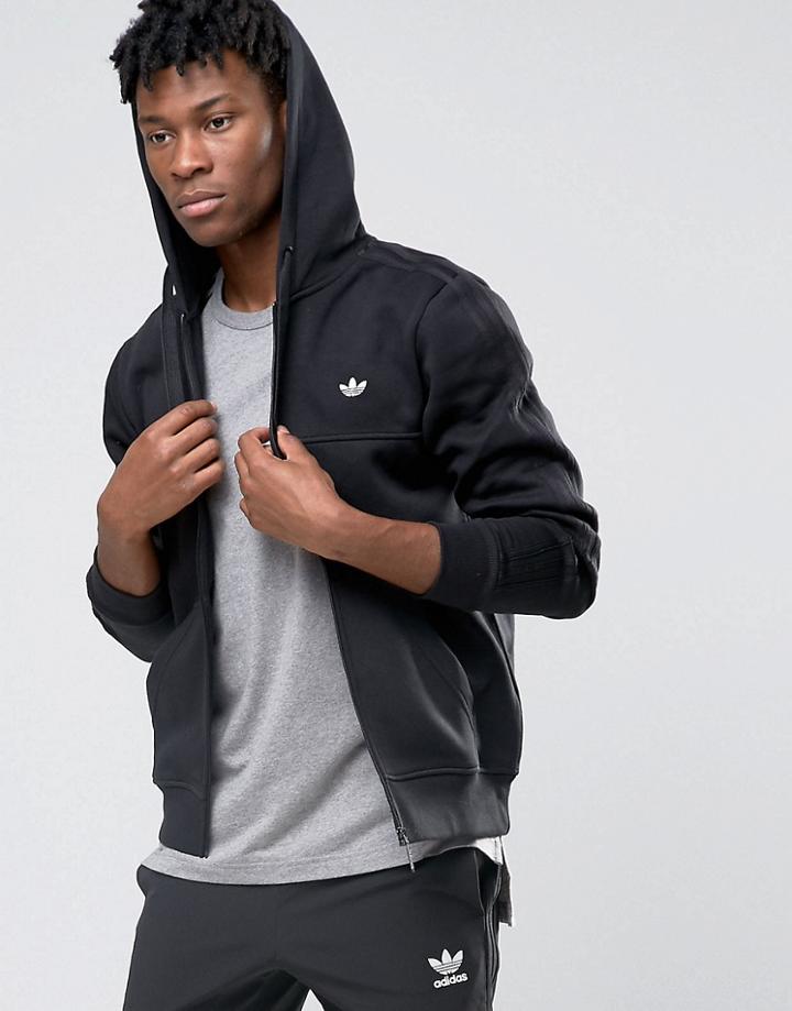 Adidas Originals Trefoil Zip Hoodie Az1123 - Black
