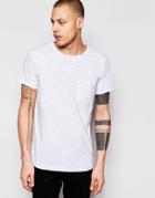 Weekday Don Multi Slub T-shirt In White - White
