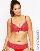 Pour Moi Curves Spice Island Underwried Bikini Top D-g - Red