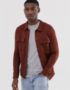 Jack & Jones Premium Patch Pocket Sweat Jacket In Red - Red