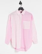 Influence Shirt In Pink Mixed Gingham