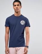 Versace T-shirt With Small Logo - Navy