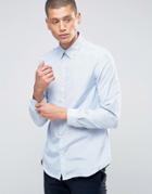 New Look Fine Stripe Shirt In Regular Fit - Navy