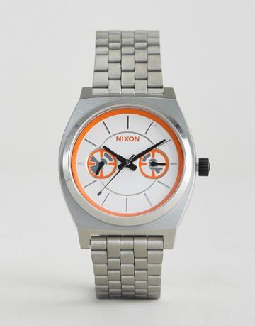 Nixon X Star Wars Bb-8 Time Teller Deluxe Bracelet Watch - Silver